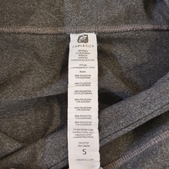 Fabletics Capri women's leggings dark gray , # cs1510254-0121-17030 , size S - Picture 5 of 8